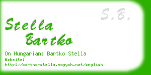 stella bartko business card